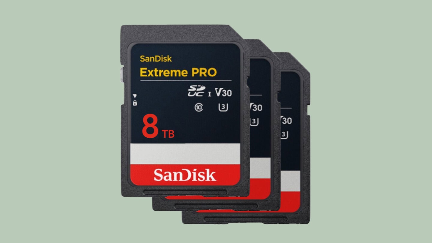 An 8TB SanDisk SD card will probably look much like this.