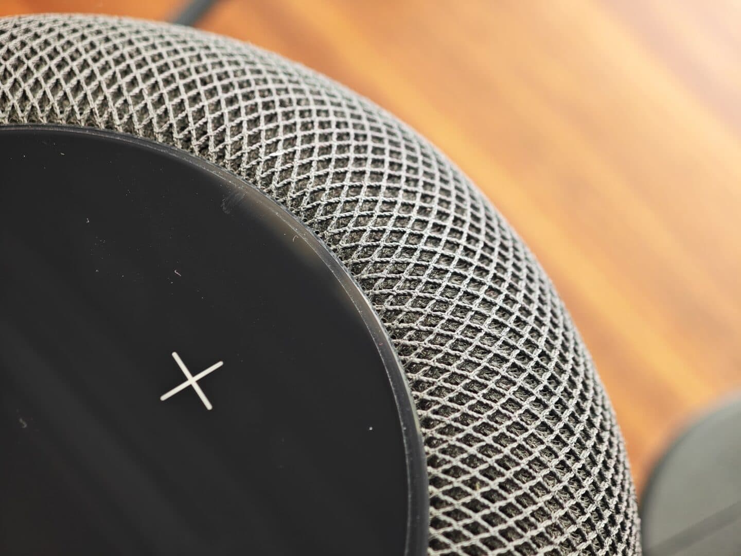 Homepod fabric closeup Macro support in telephoto camera can be quite useful -- it's a feature I want to see in iPhone 16.