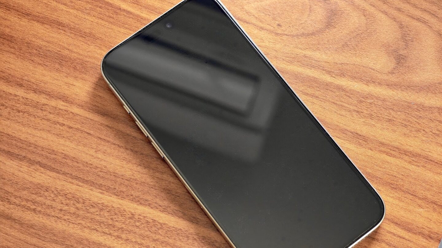 iPhone 15 Pro Max with display off