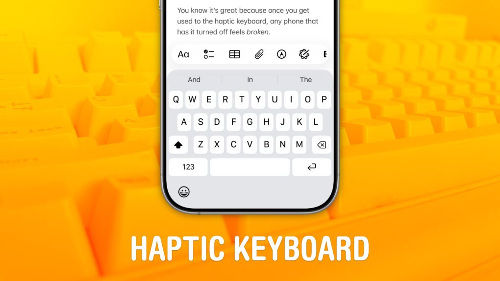 iPhone Haptic Keyboard graphic