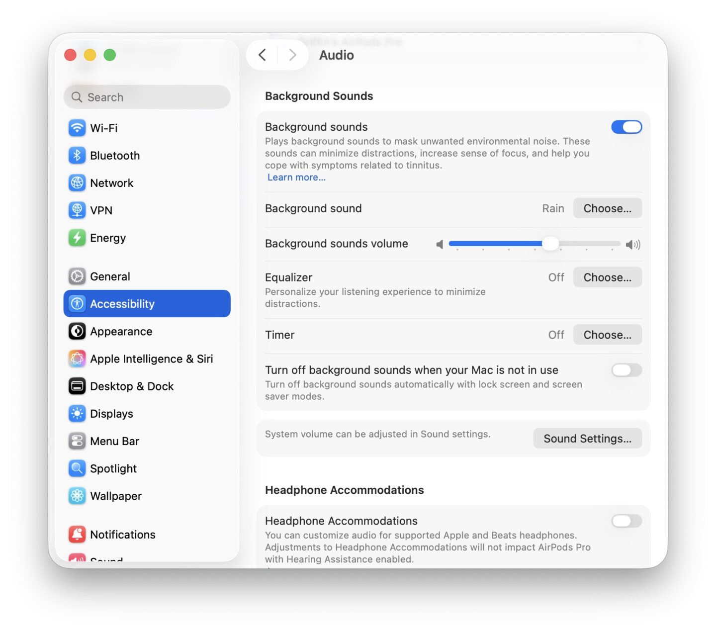 Background Sounds Mac Background Sounds on a Mac