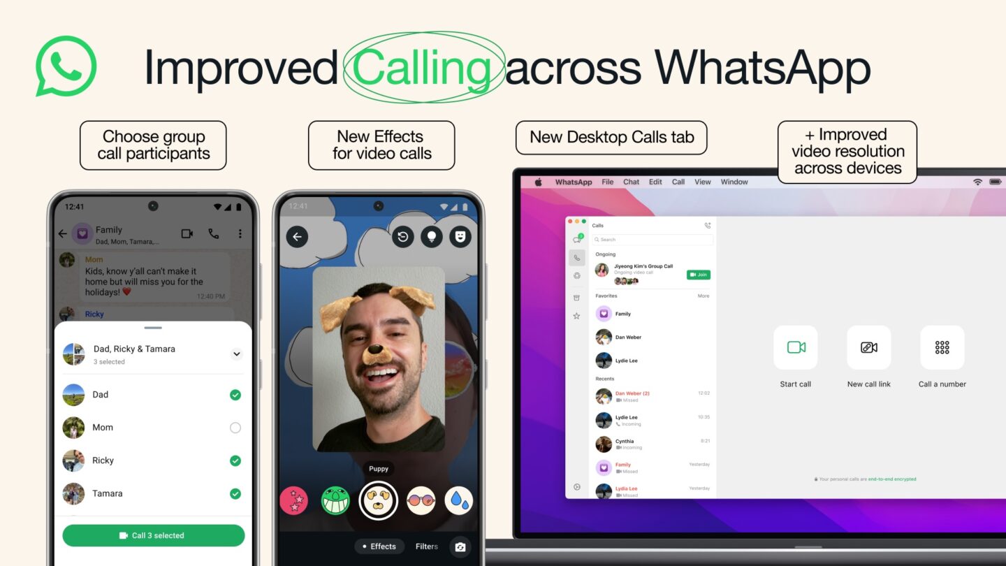 WhatsApp calling improvements
