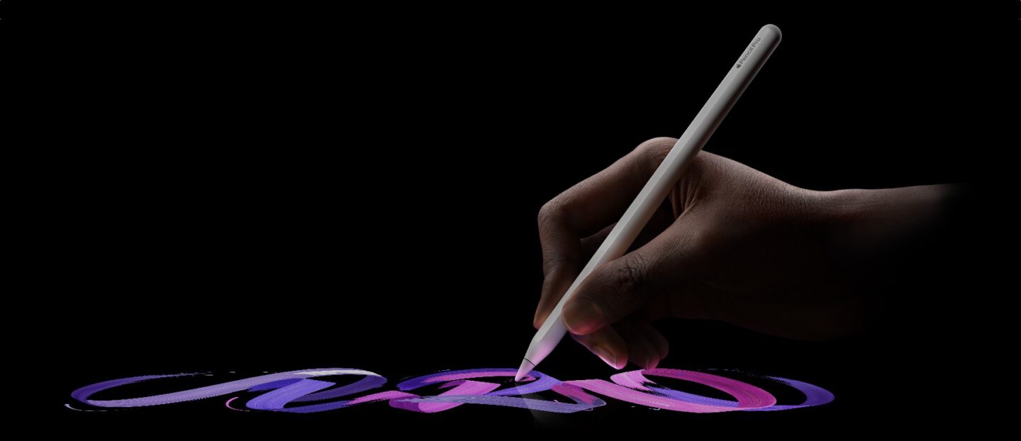 Apple Pencil Pro in use Apple Pencil Pro in use