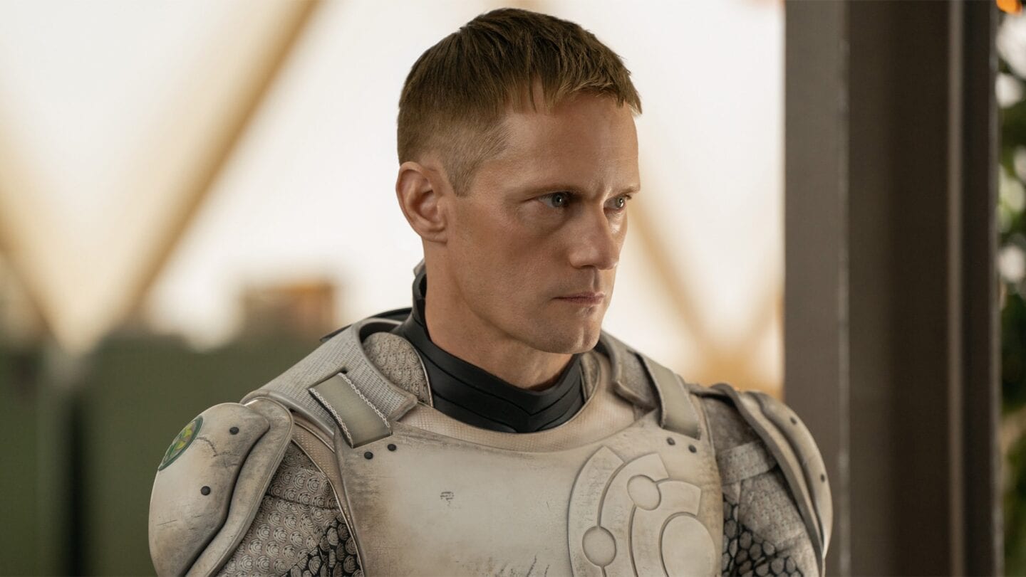 Alexander Skarsgård stars in Murderbot on Apple TV+ Alexander Skarsgård stars in Murderbot on Apple TV+