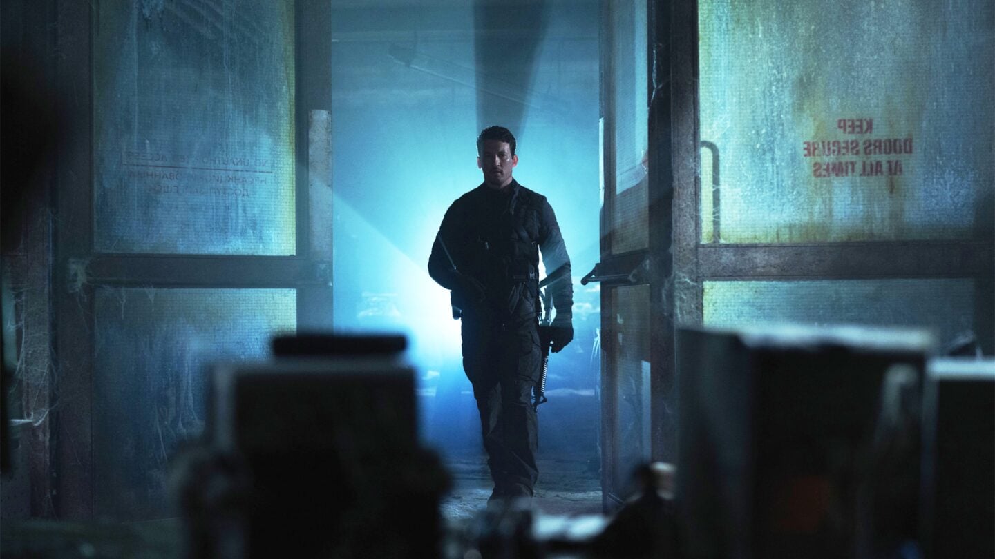 Miles Teller in The Gorge on Apple TV+ Miles Teller in The Gorge