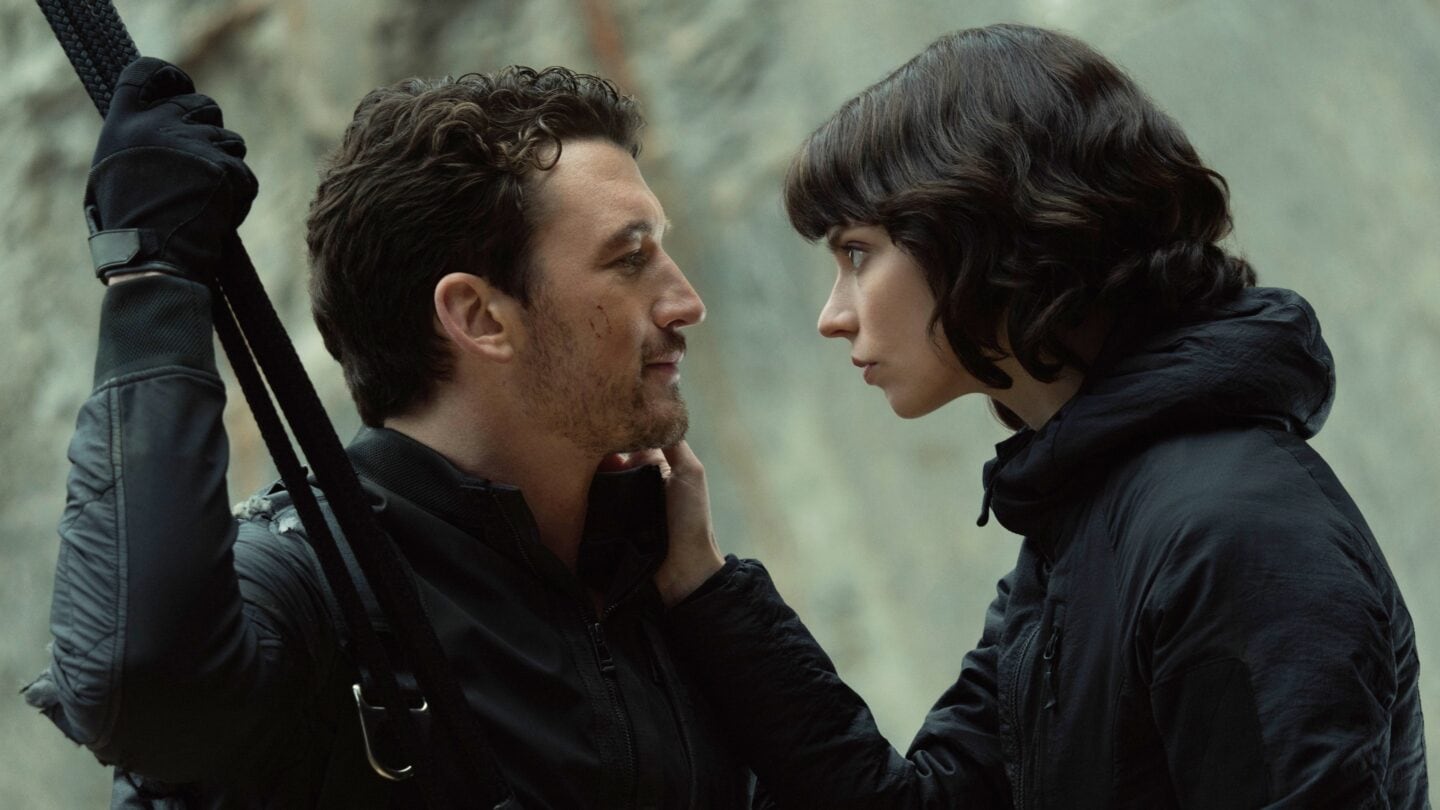 The Gorge on Apple TV+ stars Anya Taylor-Joy and Miles Teller as assassins falling in love.