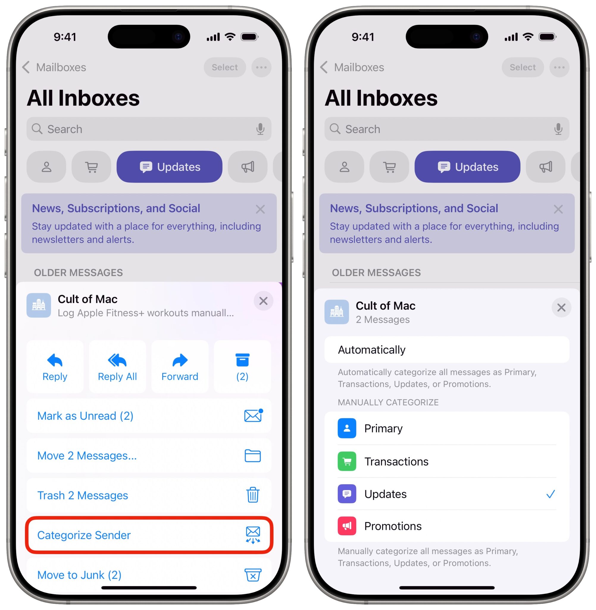 Organize emails: How to use Apple Mail's categorization system | Cult ...