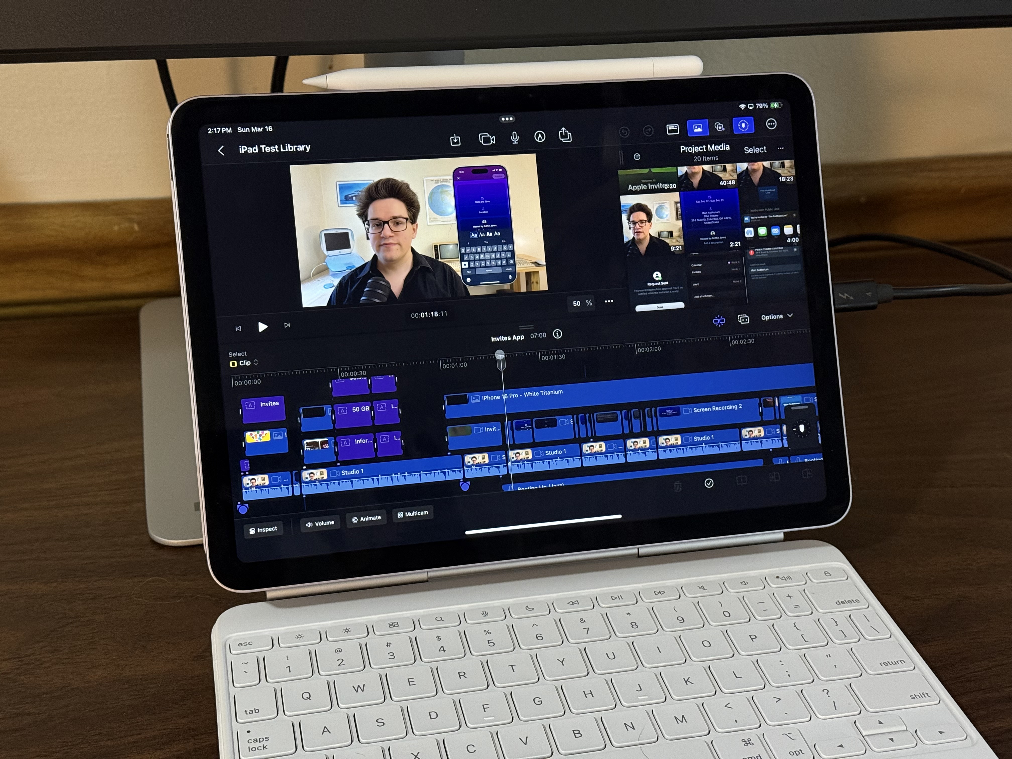 Final Cut Pro for iPad editing a Cult of Mac video