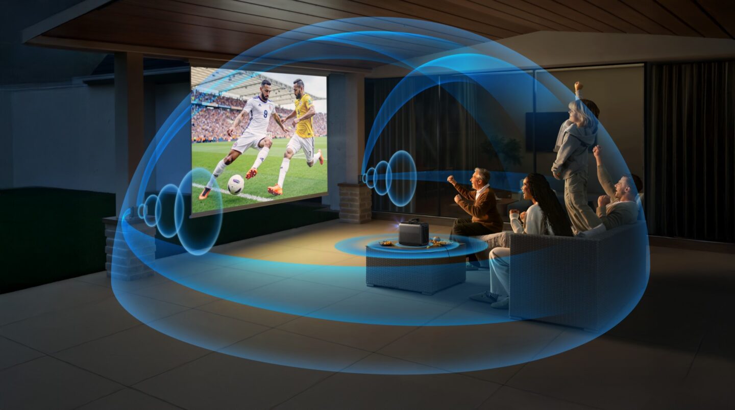 Nebula X1 Smart Projector backyard