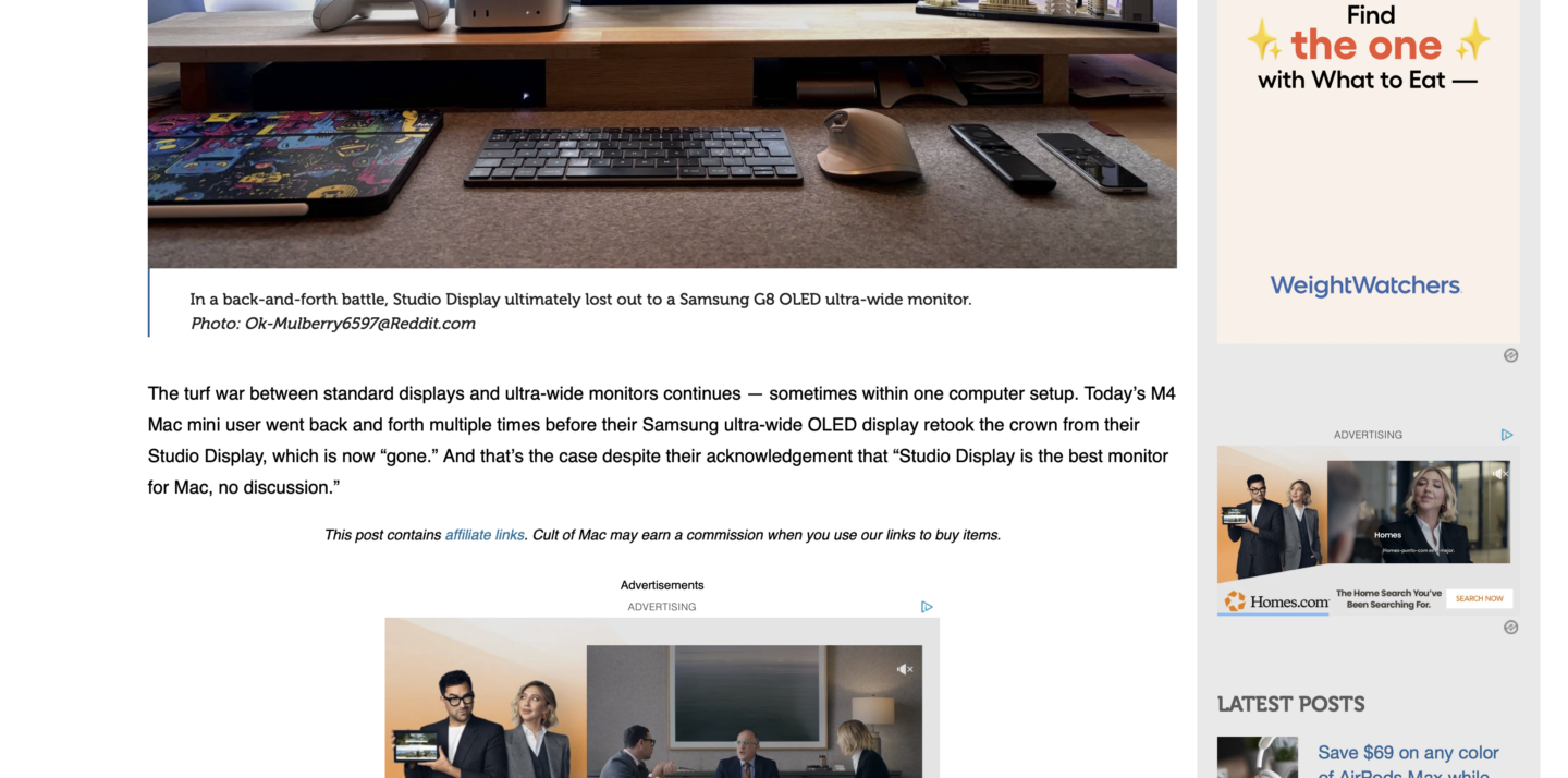 Web page sample on Alogic Clarity 5K Touch Monitor web page sample on Alogic Clarity 5K Touch Monitor