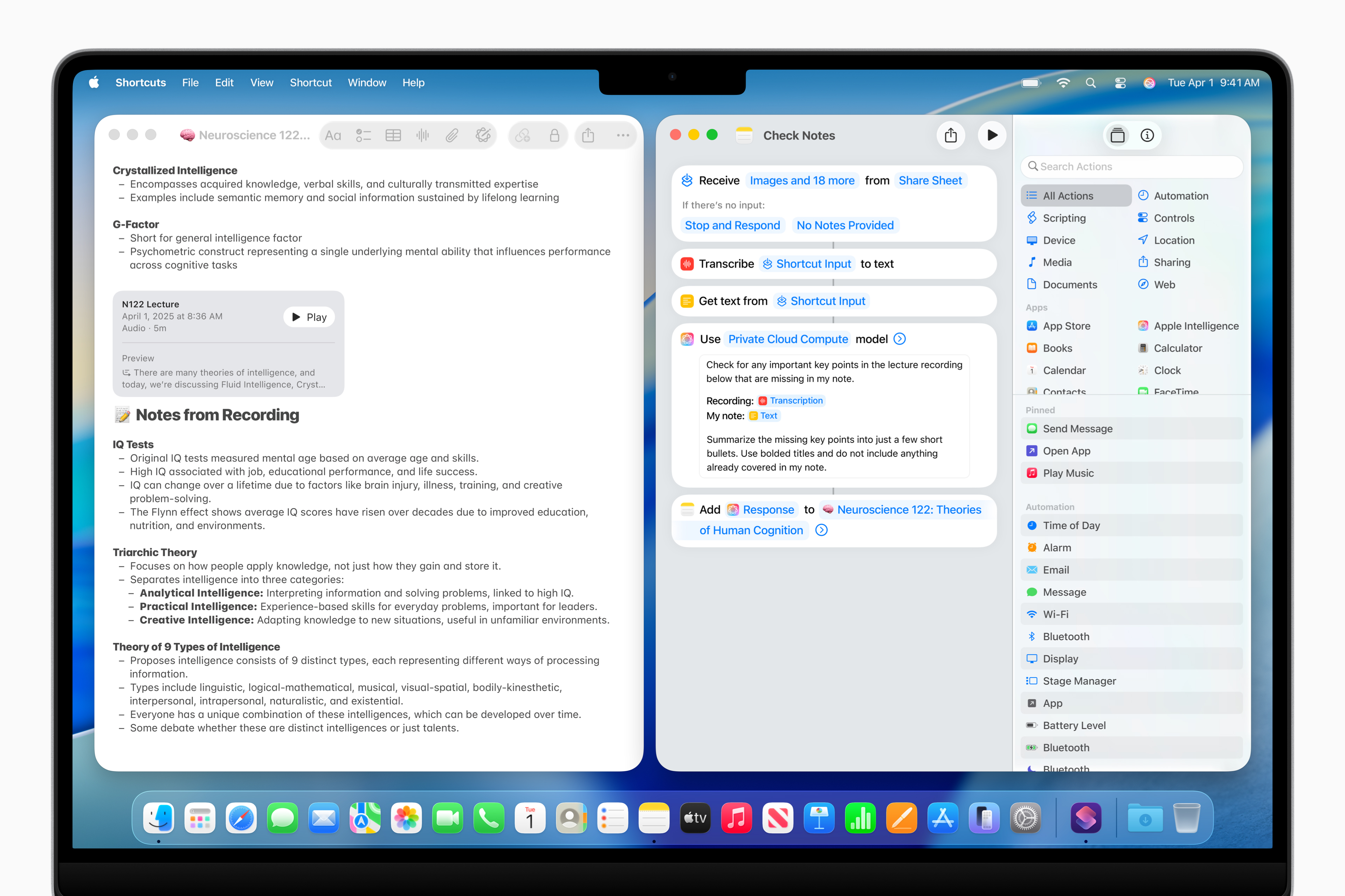 Shortcuts app in macOS 26 Tahoe