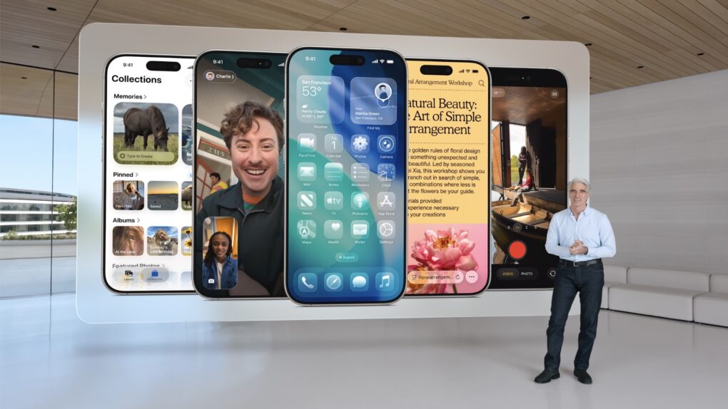 Apple's Senior VP of Software Craig Federighi introduces Liquid Glass.