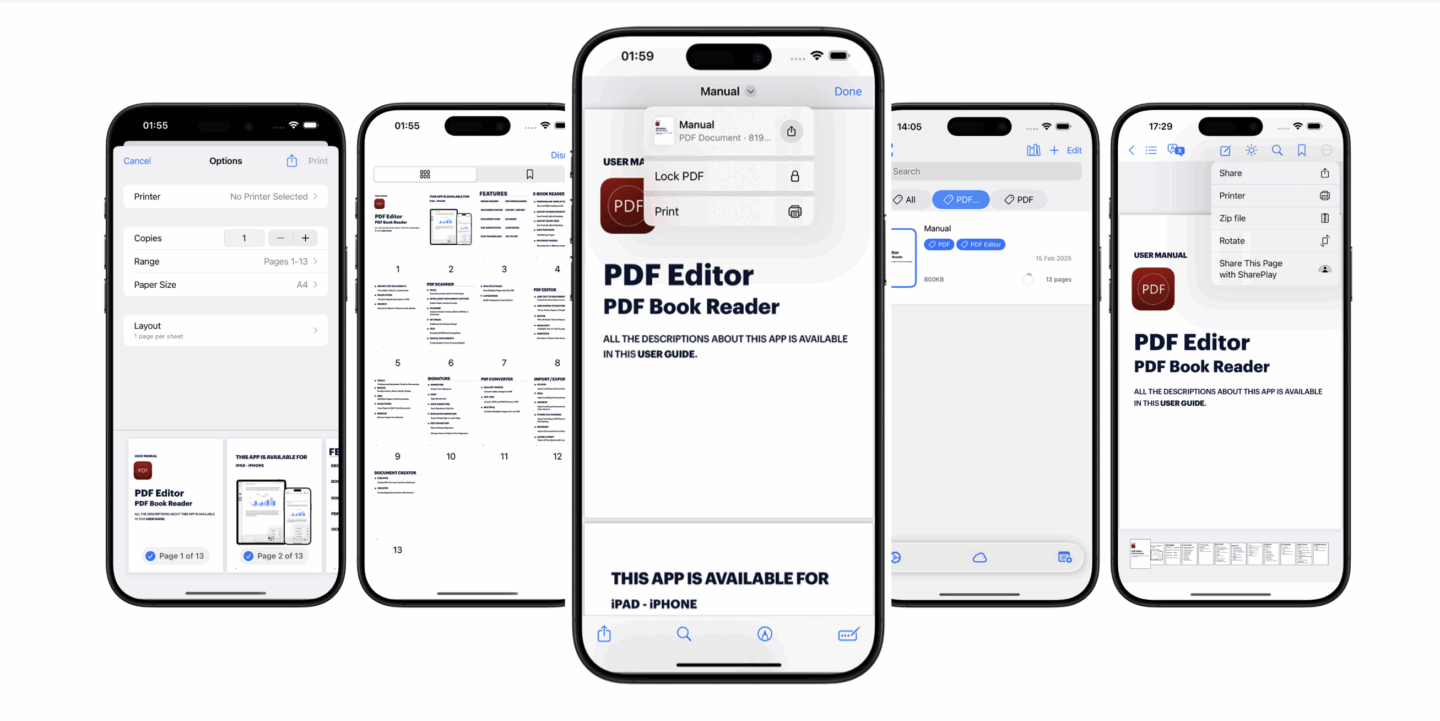 PDF Editor PDF Book Editor on iPhone