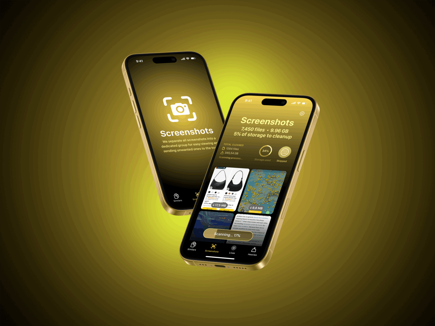 Image of Clever Cleaner storage cleanup app, which can deleted unwanted screenshots from your iPhone