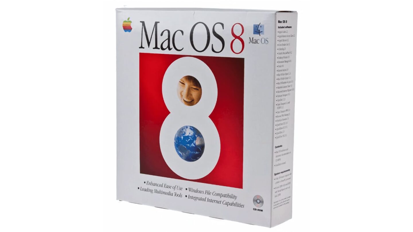 An image of the Mac OS 8 box at time of launch