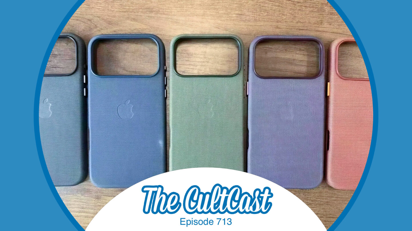 Image showing supposed TechWoven iPhone cases, along with "The CultCast" logo and the words "Episode 713."