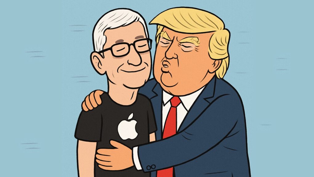US President Donald Trump and Apple CEO Tim Cook