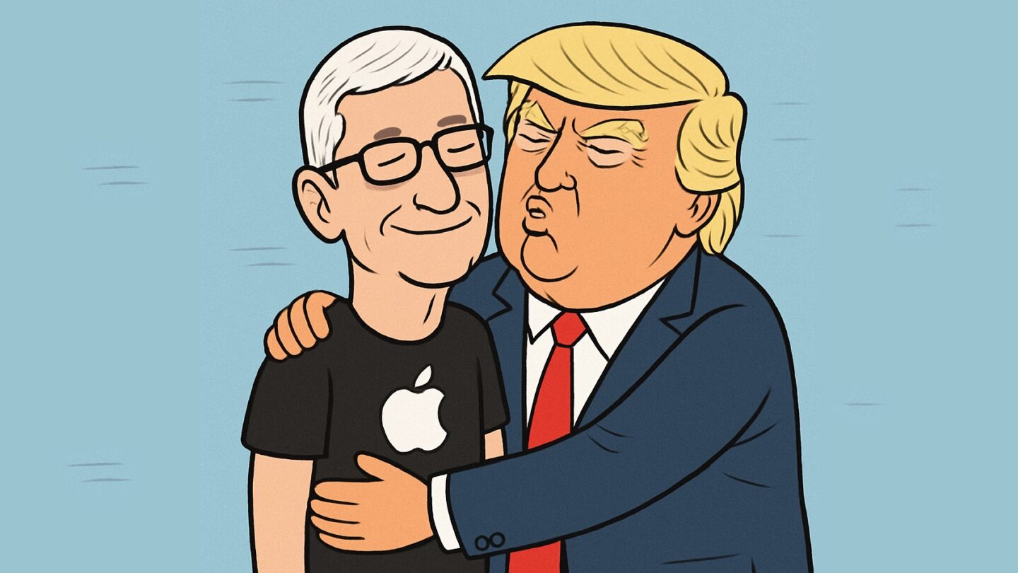 US President Donald Trump and Apple CEO Tim Cook