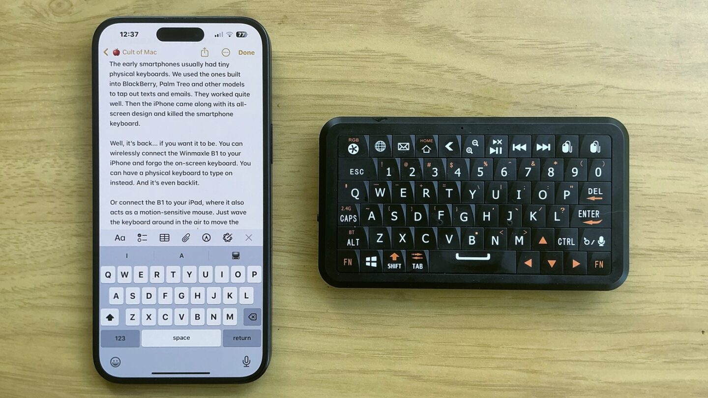 Winmaxle Mobdel B1 with iPhone 16 Plus