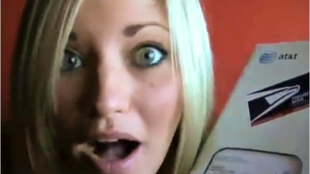 Screenshot showing iJustine's reaction to her massive 300-page iPhone bill fueled one of the first iPhone 