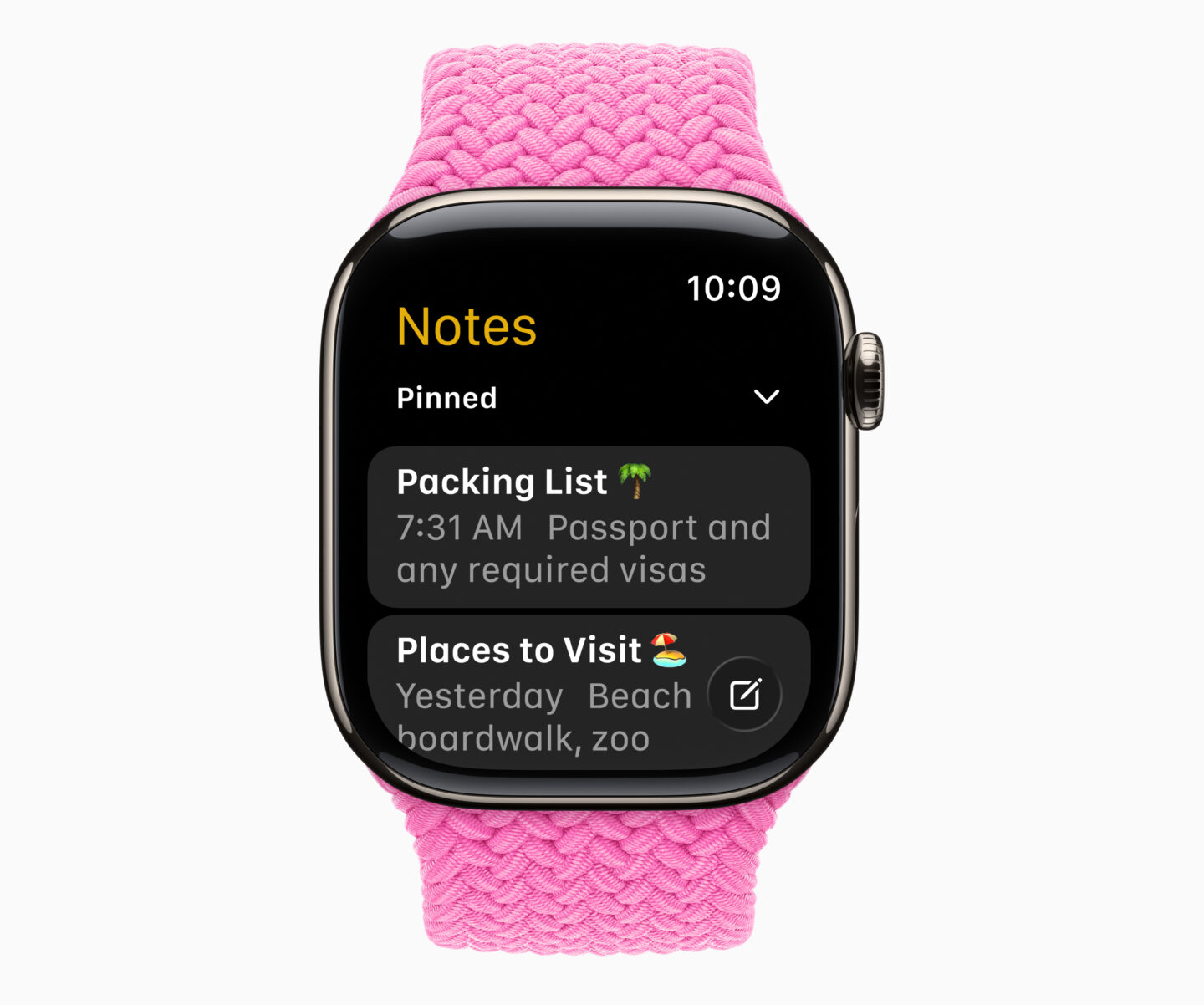 Notes in the Apple Watch