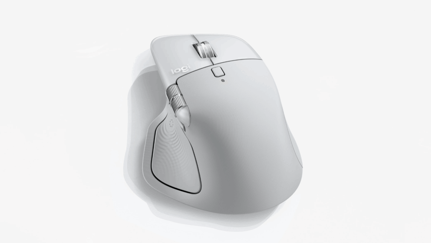 Logitech MX Master 4 for Mac mouse in white silver