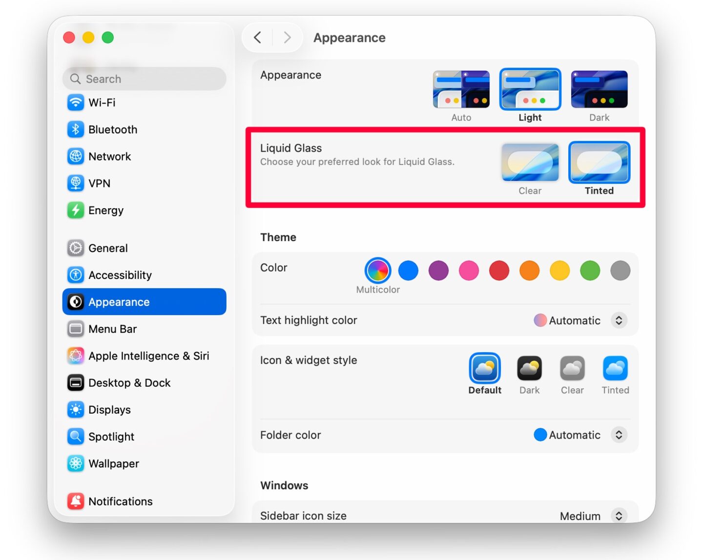 How to turn off Liquid Glass: macOS Tahoe 26.1