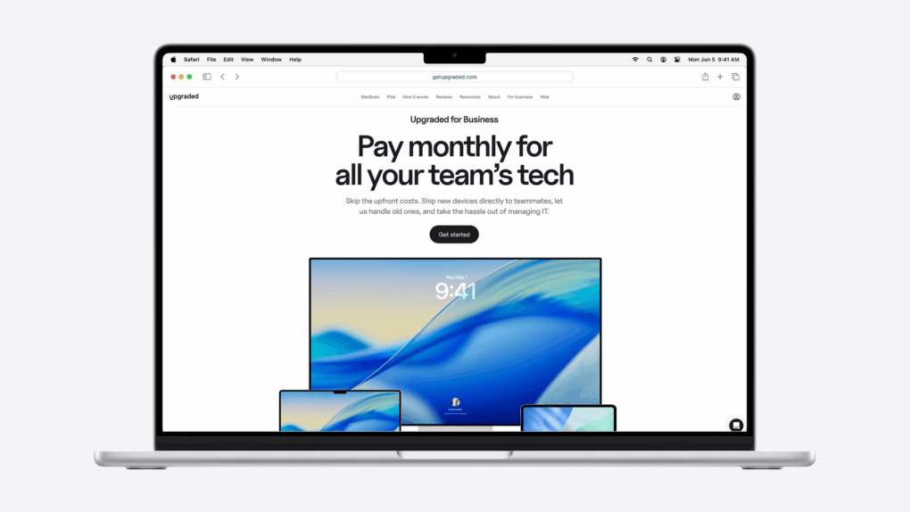 MacBook with the words 