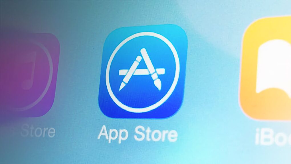 Photo of Apple's App Store icon on an iPhone screen