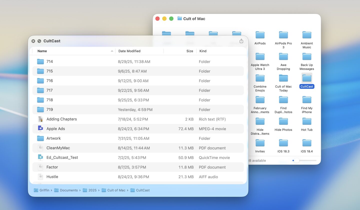 Folder Quick Look Quick Look of a folder showing its contents