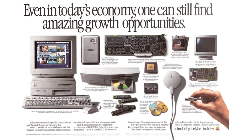 Mac IIvx advertisement with the headline, 