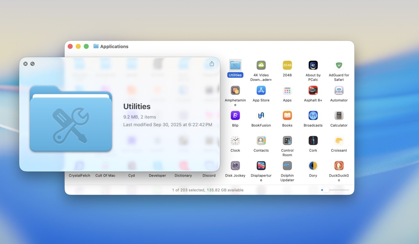 Folder Quick Look Quick Look in the Finder, showing the useless folder Quick Look
