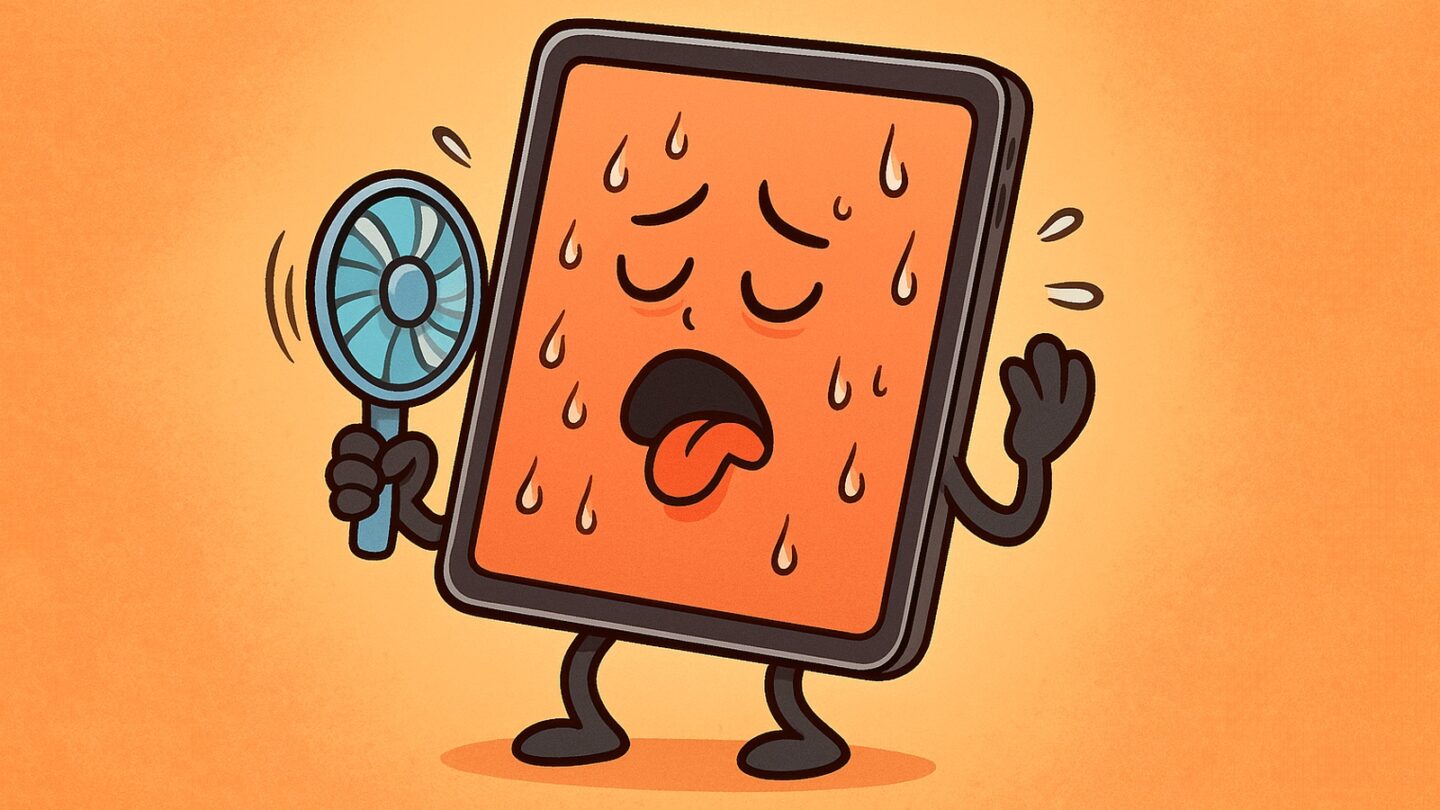 An iPad Pro can get hot running demanding apps.