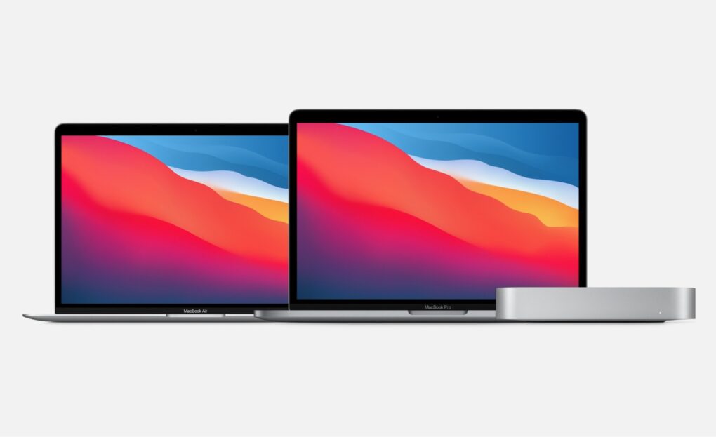 The M1 MacBook Air, M1 MacBook Pro and M1 Mac mini.