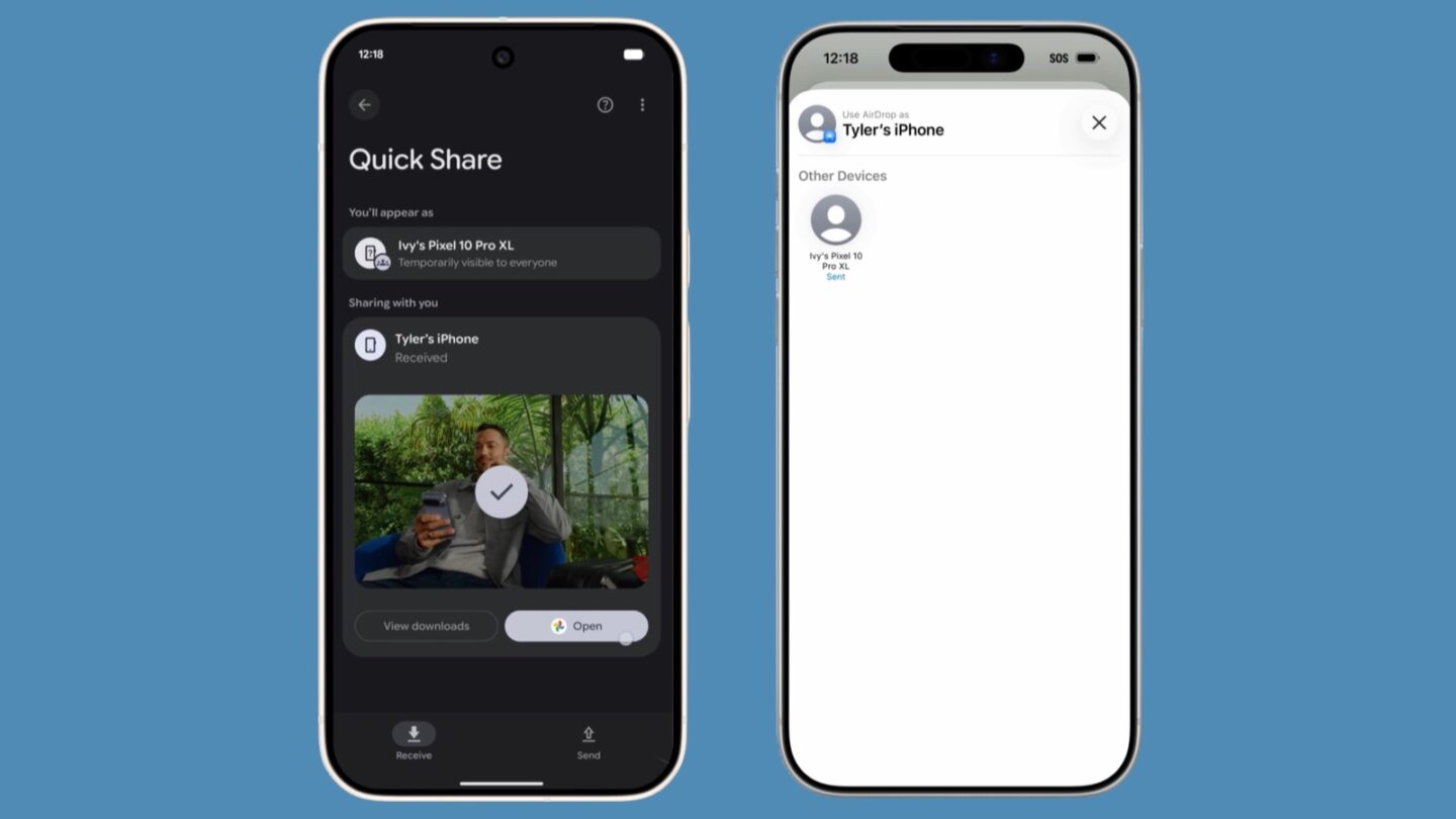 Android Quick Share now works with Apple AirDrop
