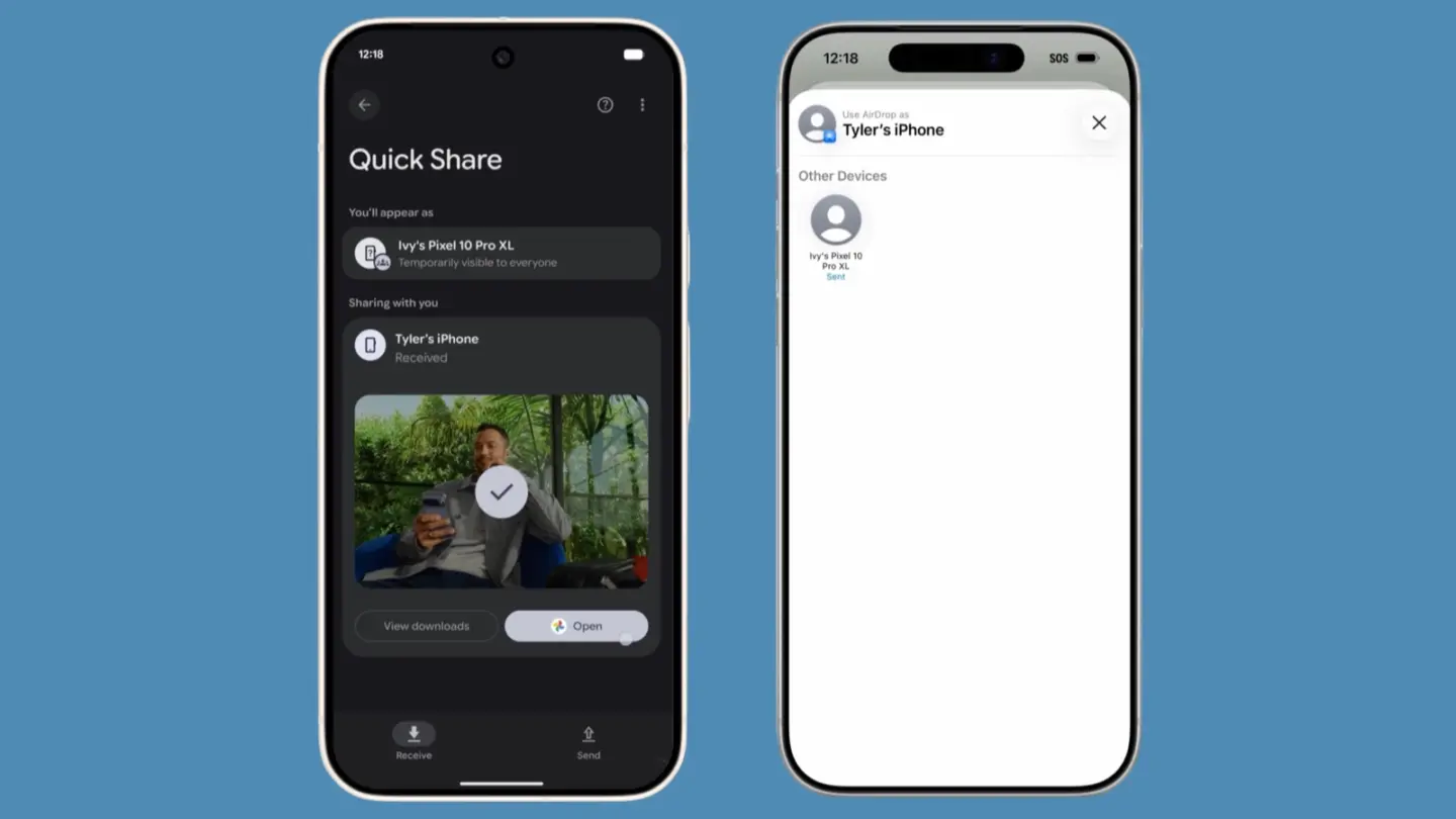 Android Quick Share now works with Apple AirDrop