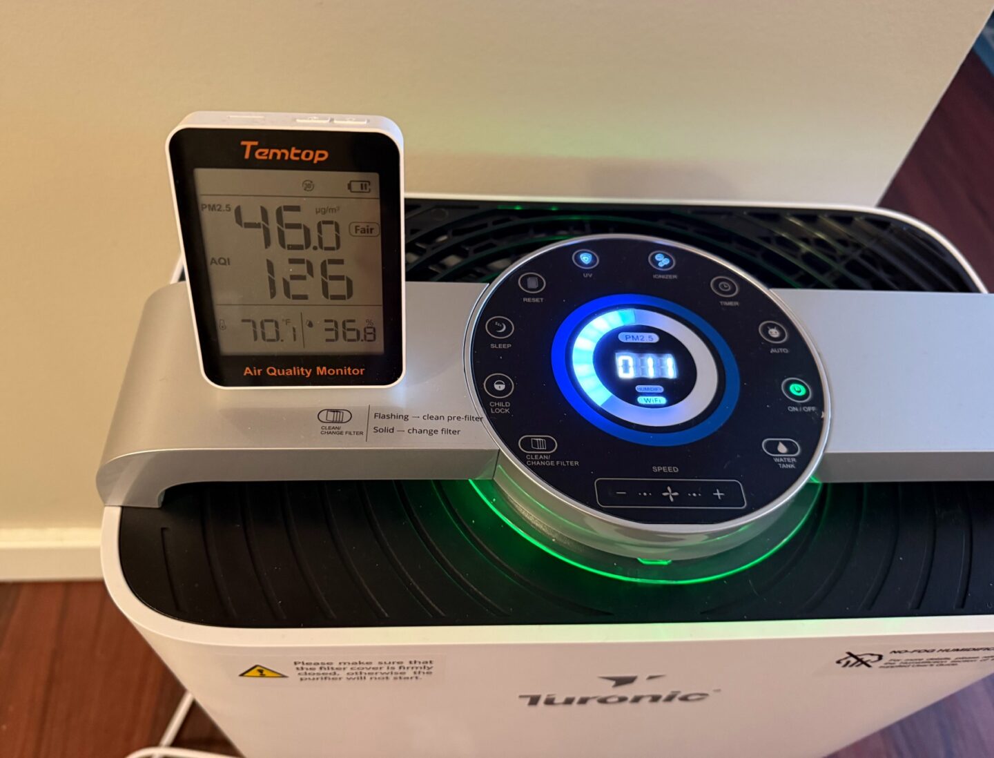 Turonic PH950 vs AQI monitor