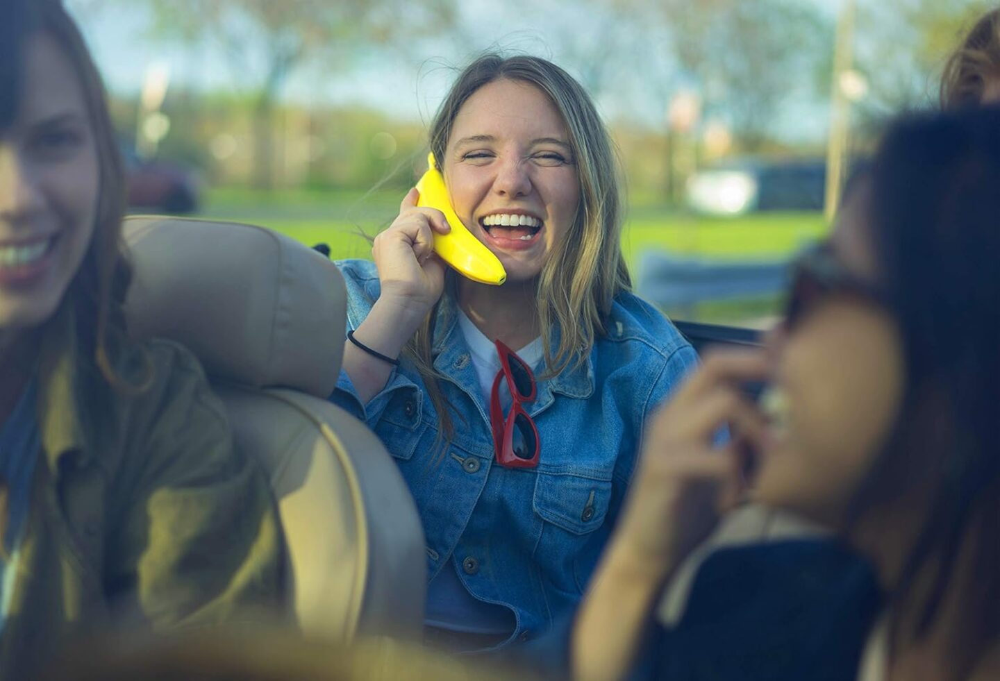 Woman on Banana Phone Woman on Banana Phone