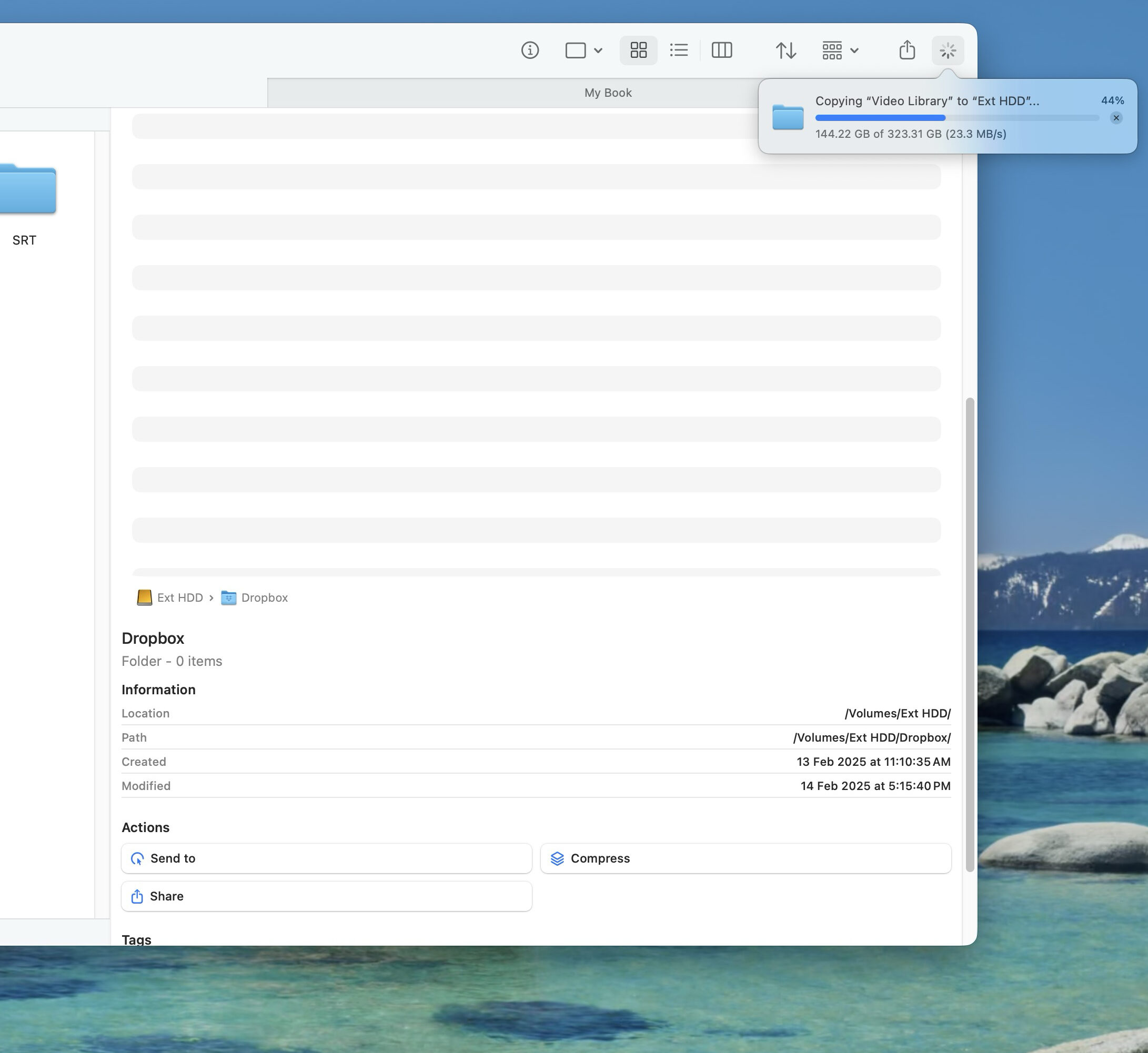 File transfer operation in Bloom for Mac
