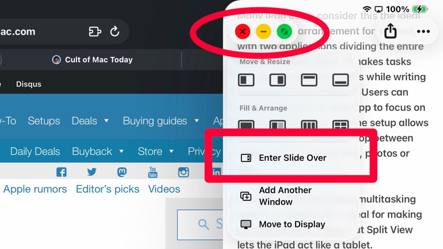 How to use Slide Over on iPad in iPadOS 26.1