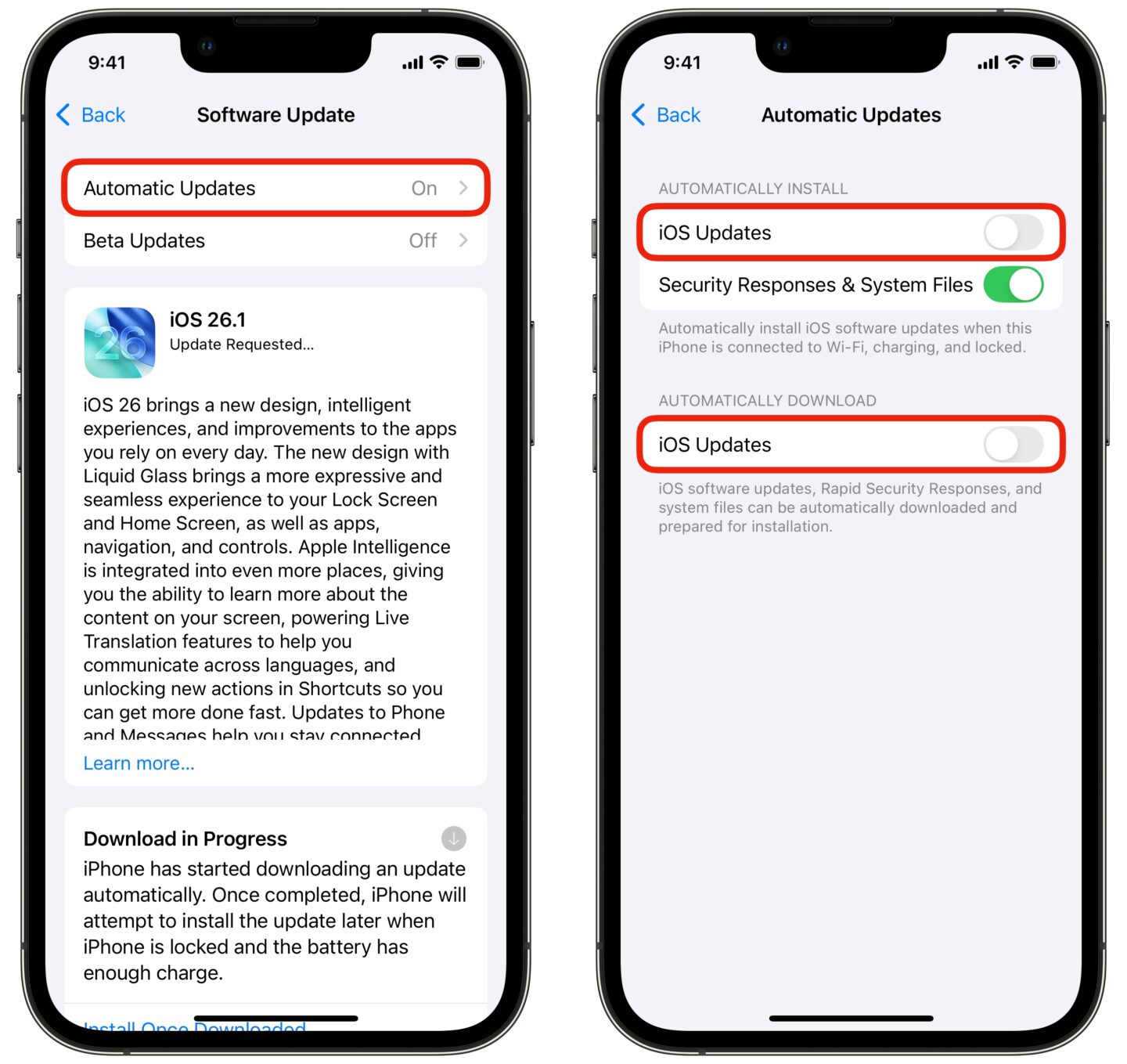 Disable Automatic Updates Disabling automatic updates