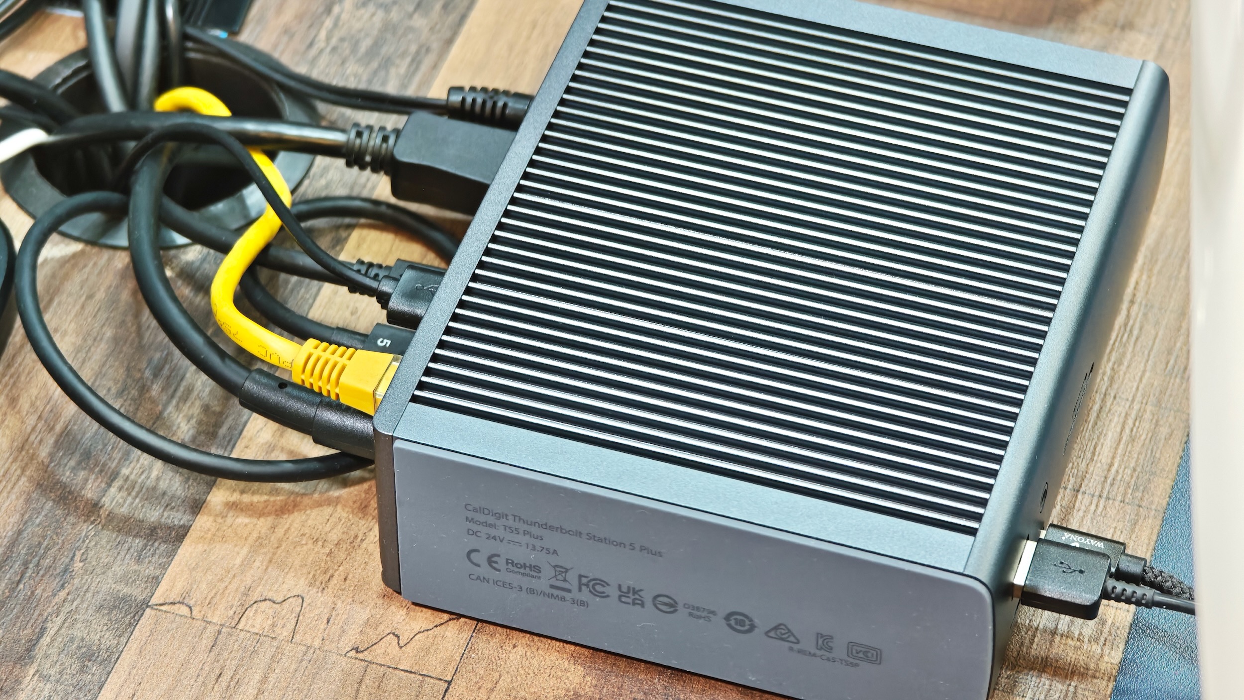 CalDigit TS5 Plus with ports in use