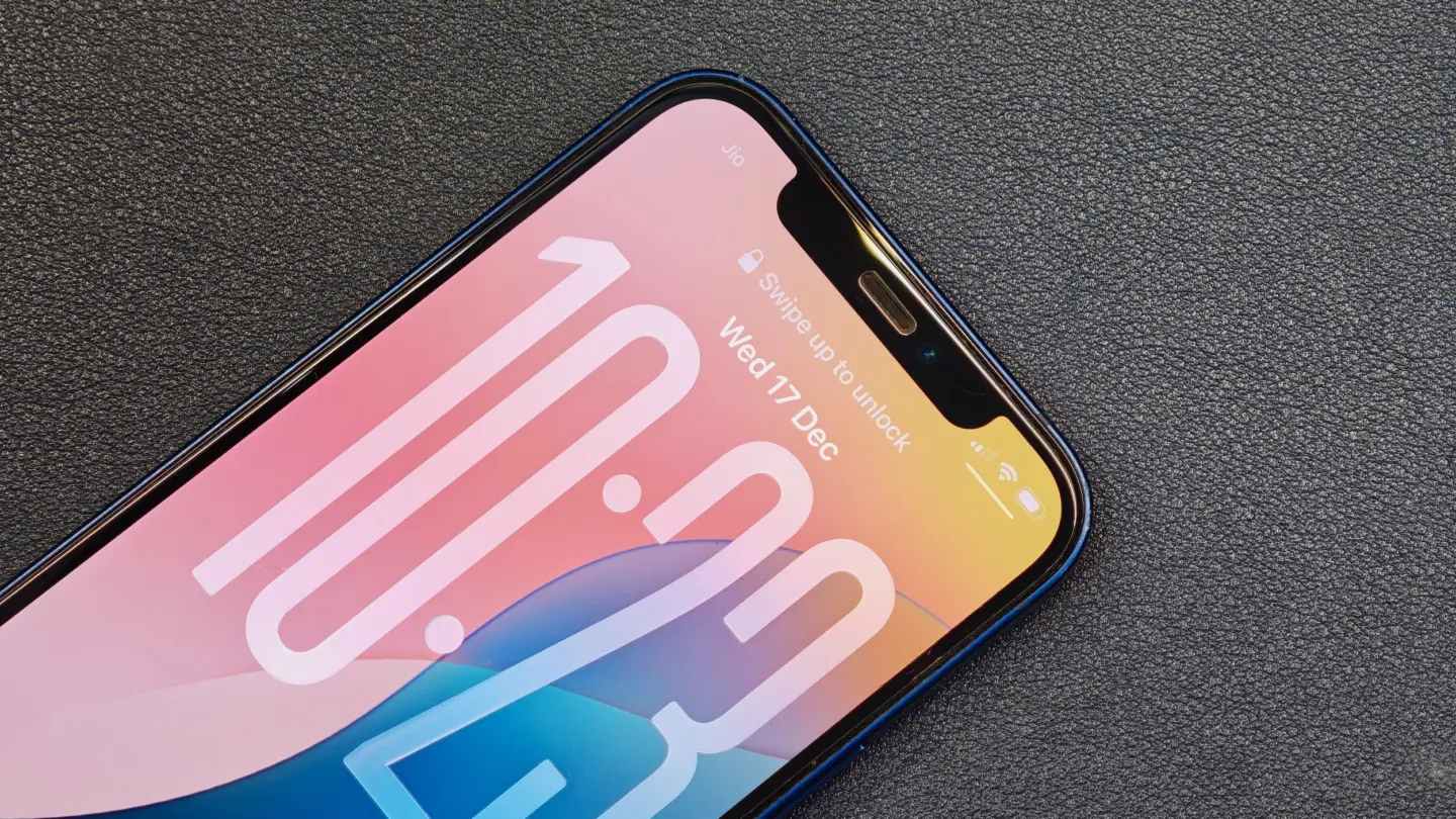iPhone 12 Face ID closeup