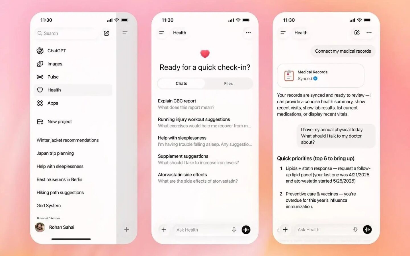 Apple Health ChatGPT integration