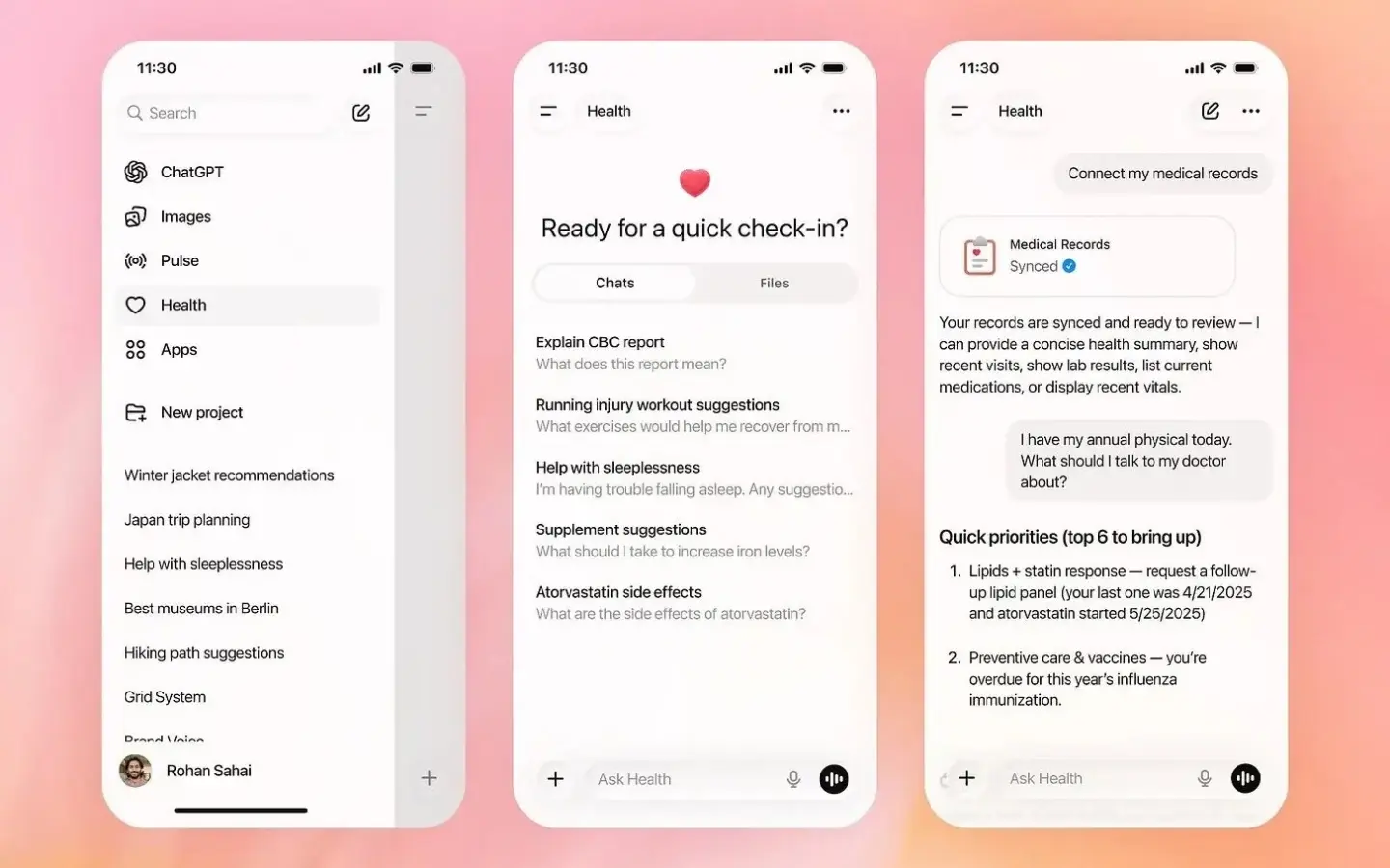 Apple Health ChatGPT integration