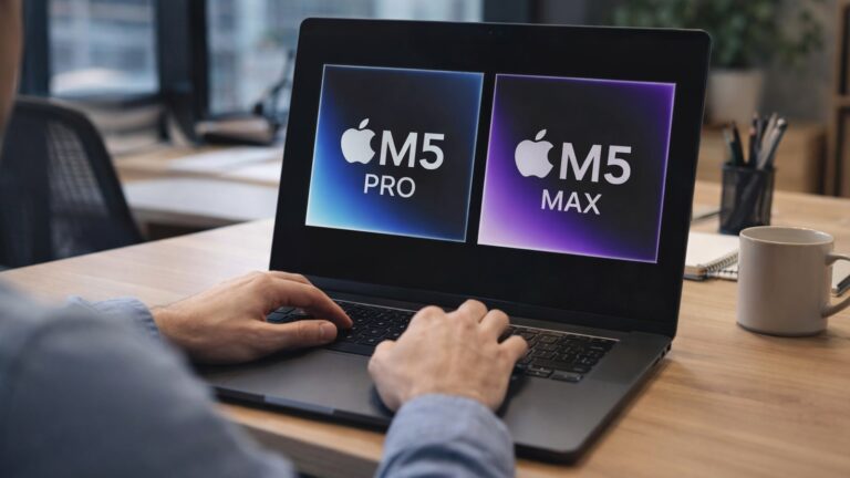 AI-generated image of a person typing on a MacBook with 