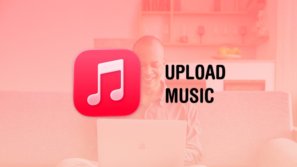 An image of a person with the Apple Music logo and the words 