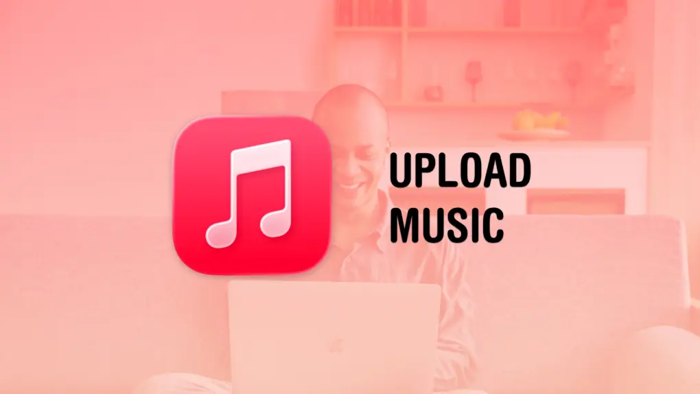 An image of a person with the Apple Music logo and the words 