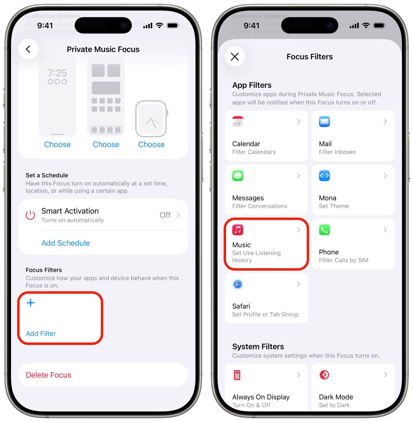 Apple Music Listening History Filter Add an Apple Music filter to the Focus