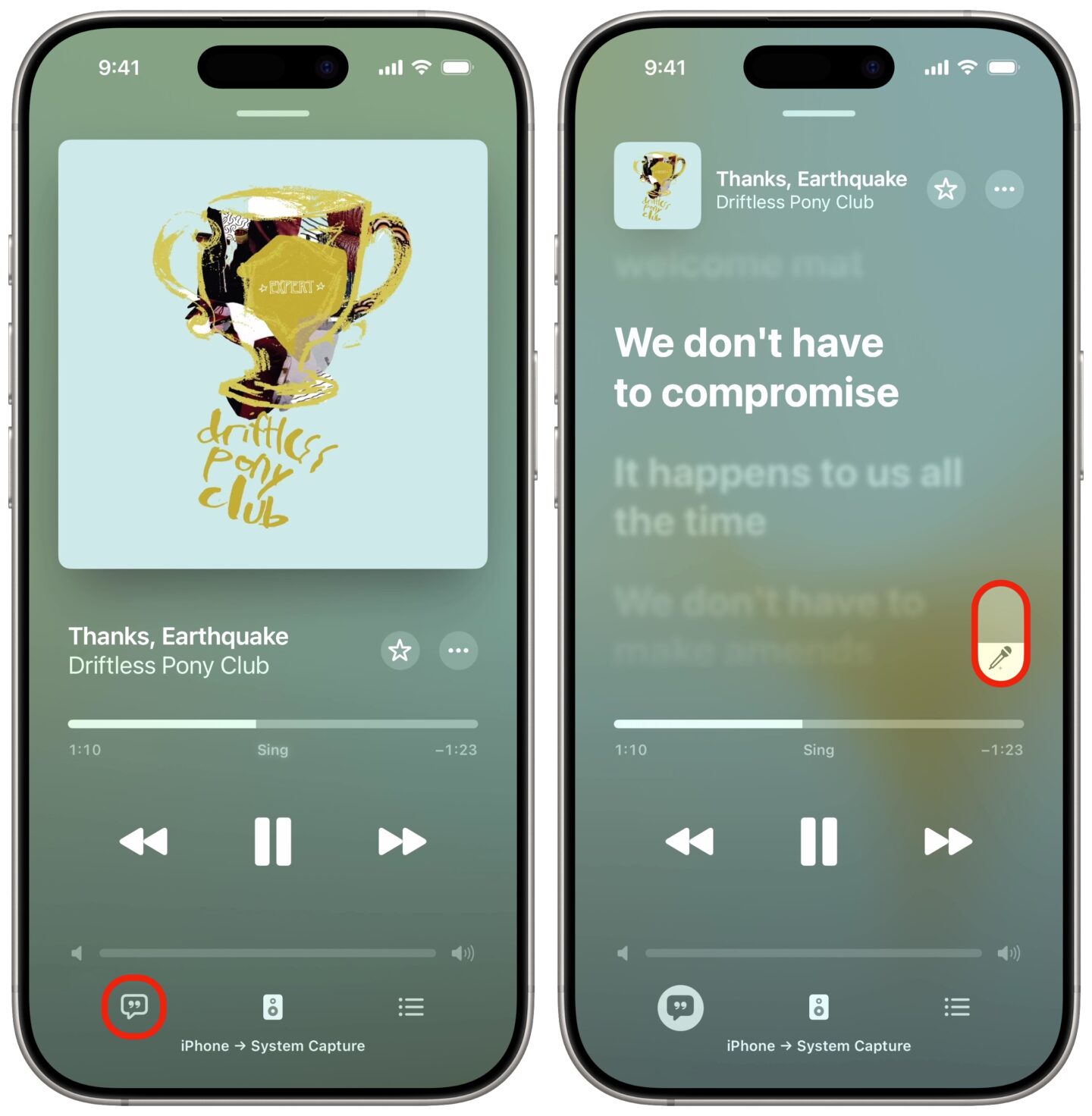 Apple Music Lyrics and Karaoke mode